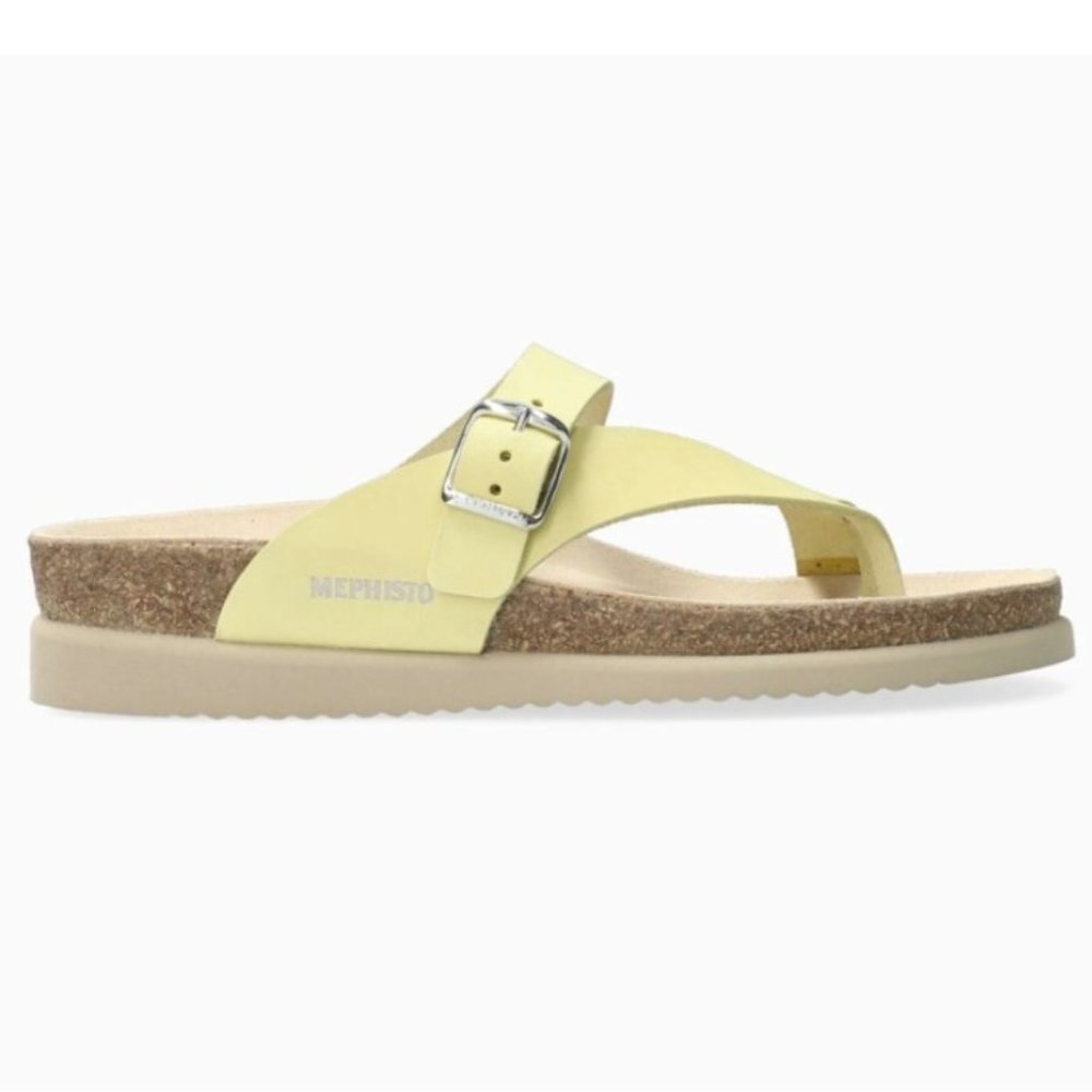 Mephisto Women's Helen Thong Sandals – Comfortable Cork Footbed Leather Sandals